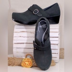 DANSKO Women’s Tamara Dark Blue Leather Clog Size 4 [Fits like a US 8.5]